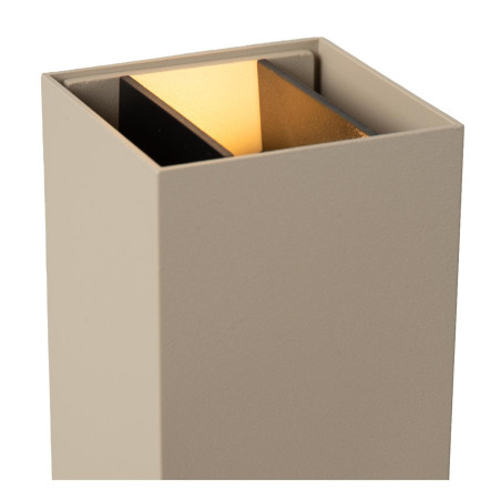 Lucide APLIS - Spot mural / Applique mural Intérieur/Extérieur - LED - CCT - 2x5W 2200K/3000K - IP54 - L 7,3 x P 7,2 x H 15 cm