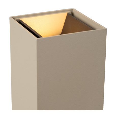Lucide APLIS - Spot mural / Applique mural Intérieur/Extérieur - LED - CCT - 2x5W 2200K/3000K - IP54 - L 7,3 x P 7,2 x H 15 cm