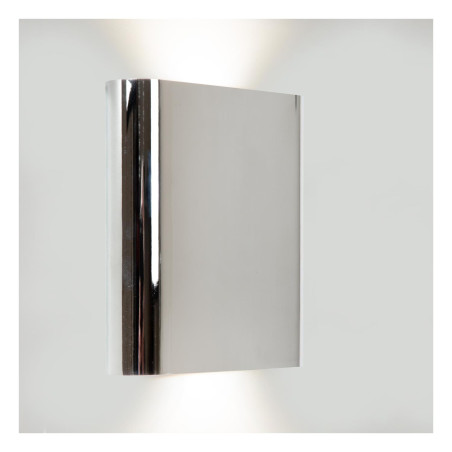 Lucide ATILA II - Applique murale Salle de bains - LED Dim. - CCT - 2x5W 2200K/3000K - IP54 - Chrome - - L 6,4 x P 16 x H 17 cm