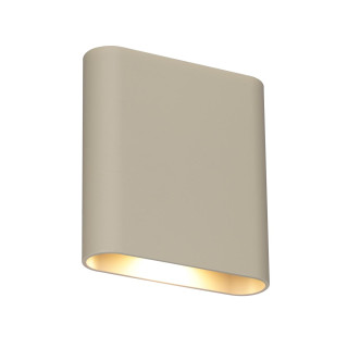Lucide ATILA II - Applique murale Salle de bains - LED Dim. - CCT - 2x5W 2200K/3000K - IP54 - Taupe - - L 6,4 x P 16 x H 17 cm