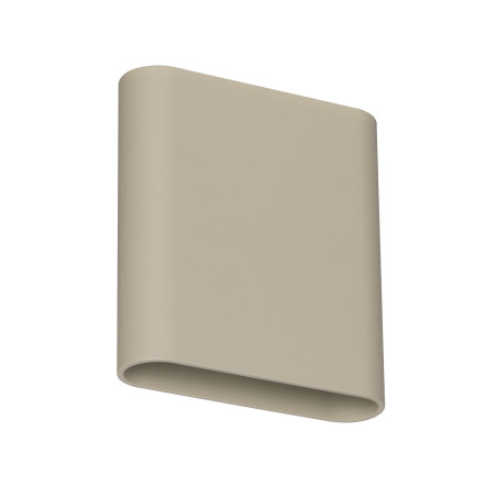 Lucide ATILA II - Applique murale Salle de bains - LED Dim. - CCT - 2x5W 2200K/3000K - IP54 - Taupe - - L 6,4 x P 16 x H 17 cm