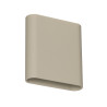 Lucide ATILA II - Applique murale Salle de bains - LED Dim. - CCT - 2x5W 2200K/3000K - IP54 - Taupe - - L 6,4 x P 16 x H 17 cm