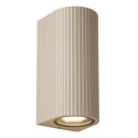Lucide ANGELINA - Spot mural / Applique mural Intérieur/Extérieur - 2xGU10 (MR16) - IP65 - Taupe - Essential - Réf. 69823/02/41