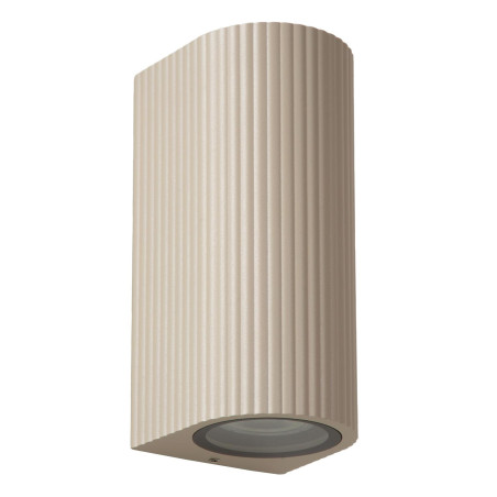 Lucide ANGELINA - Spot mural / Applique mural Intérieur/Extérieur - 2xGU10 (MR16) - IP65 - Taupe - Essential - Réf. 69823/02/41