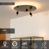 Lucide JUBEL - Plafonnier - Ø 48 cm - LED - CCT - 2500K/3000K - Or Mat / Laiton