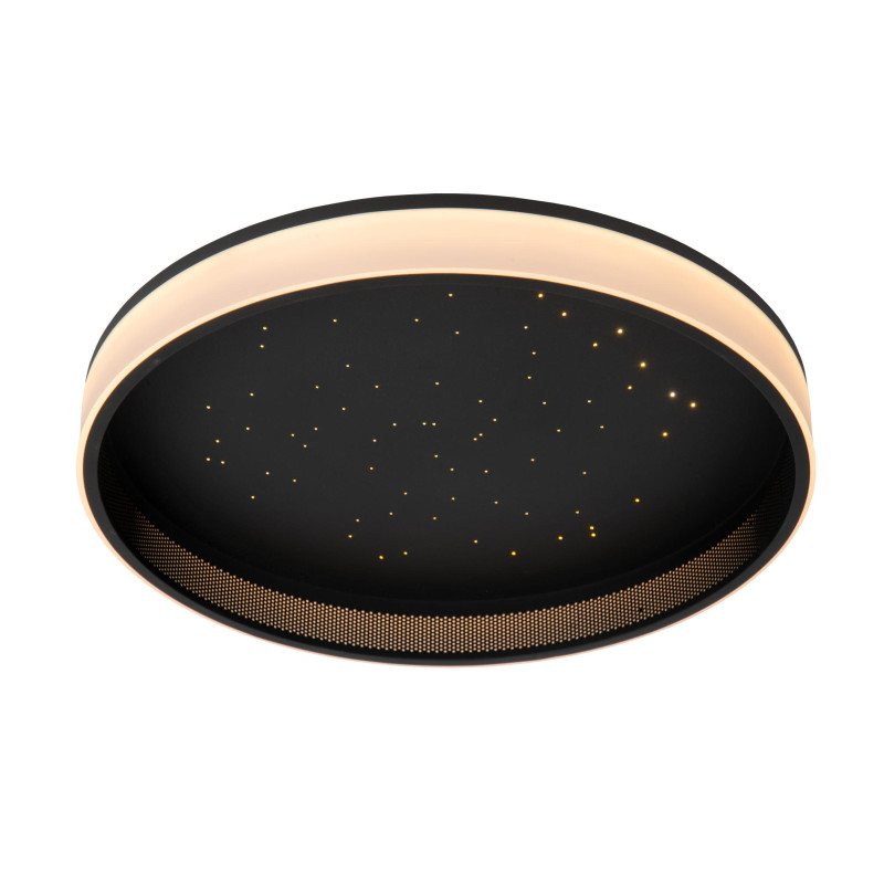 Lucide ESTREJA - Plafonnier - Ø 40 cm - LED 3 StepDim - CCT - 2500K/3000K - Noir