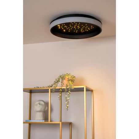Lucide ESTREJA - Plafonnier - Ø 40 cm - LED 3 StepDim - CCT - 2500K/3000K - Noir