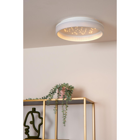 Lucide ESTREJA - Plafonnier - Ø 40 cm - LED 3 StepDim - CCT - 2500K/3000K - Blanc
