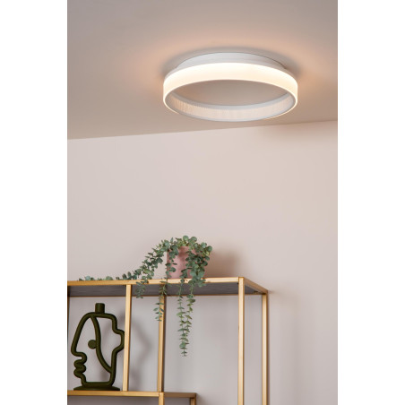 Lucide ESTREJA - Plafonnier - Ø 40 cm - LED 3 StepDim - CCT - 2500K/3000K - Blanc
