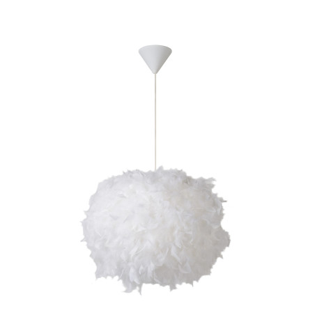 Lucide GOOSY SOFT - Suspension - Ø 50 cm - 1xE27 - Blanc