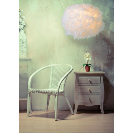 Lucide GOOSY SOFT - Suspension - Ø 50 cm - 1xE27 - Blanc