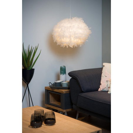 Lucide GOOSY SOFT - Suspension - Ø 50 cm - 1xE27 - Blanc