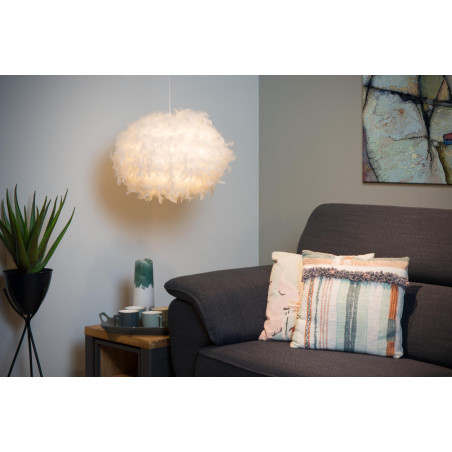 Lucide GOOSY SOFT - Suspension - Ø 50 cm - 1xE27 - Blanc