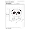 Lucide DODO PANDA - Veilleuse Chambres d'enfant - LED 3 StepDim - 1x3W 4000K - Noir
