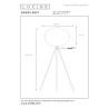 Lucide GOOSY SOFT - Lampadaire - Ø 50 cm - 1xE27 - Blanc