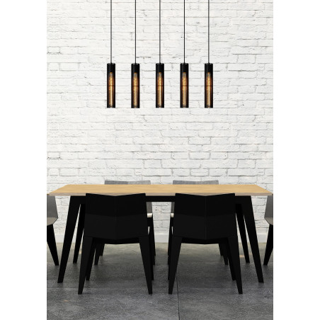 Lucide LIONEL - Suspension - 5xE27 - Noir