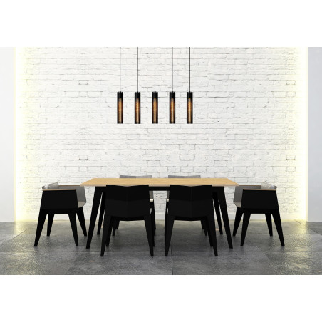Lucide LIONEL - Suspension - 5xE27 - Noir