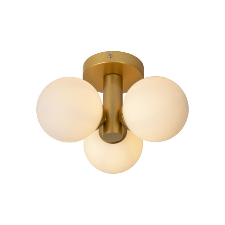 Lucide TRUDY - Plafonnier Salle de bains - Ø 28 cm - 3xG9 - IP44 - Or Mat / Laiton