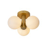 Lucide TRUDY - Plafonnier Salle de bains - Ø 28 cm - 3xG9 - IP44 - Or Mat / Laiton