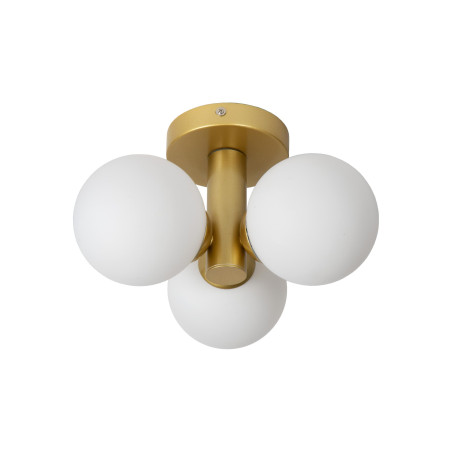 Lucide TRUDY - Plafonnier Salle de bains - Ø 28 cm - 3xG9 - IP44 - Or Mat / Laiton