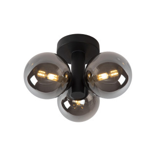 Lucide TRUDY - Plafonnier Salle de bains - Ø 28 cm - 3xG9 - IP44 - Noir