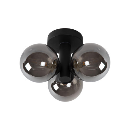Lucide TRUDY - Plafonnier Salle de bains - Ø 28 cm - 3xG9 - IP44 - Noir