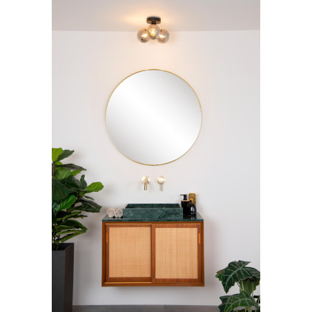 Lucide TRUDY - Plafonnier Salle de bains - Ø 28 cm - 3xG9 - IP44 - Noir