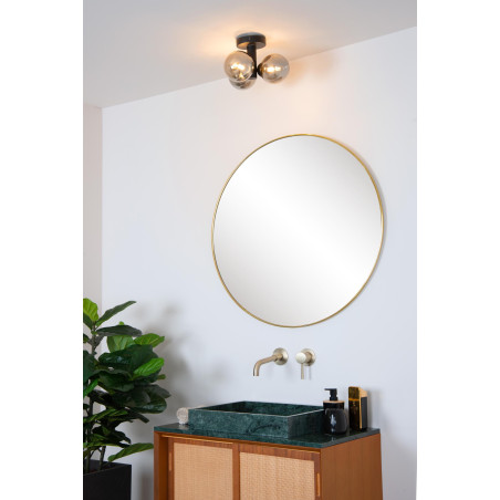 Lucide TRUDY - Plafonnier Salle de bains - Ø 28 cm - 3xG9 - IP44 - Noir