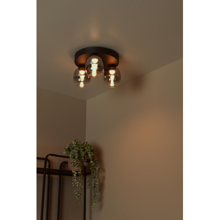 Lucide TAMINO - Plafonnier - LED Dim. - 3x5,6W 3000K - Noir
