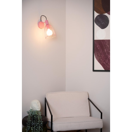 Lucide MACARONS - Applique murale - 1xE27 - Rose