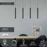 Lucide LORENZ - Suspension - LED Dim. - 4x4W 3000K - Noir
