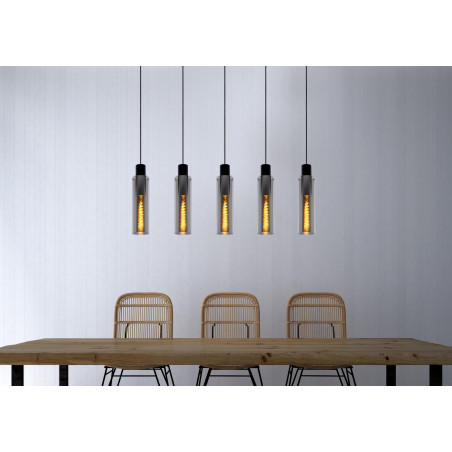 Lucide ORLANDO - Suspension - 5xE27 - Fumé