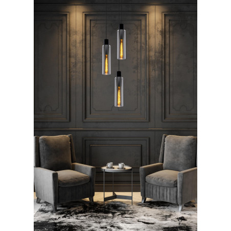 Lucide ORLANDO - Suspension - Ø 32 cm - 3xE27 - Fumé
