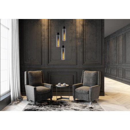 Lucide ORLANDO - Suspension - Ø 32 cm - 3xE27 - Fumé