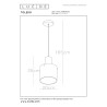 Lucide TOLEDO - Suspension - Ø 20 cm - 1xE27 - Ambre