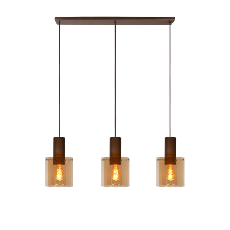 Lucide TOLEDO - Suspension - Ø 20 cm - 3xE27 - Ambre