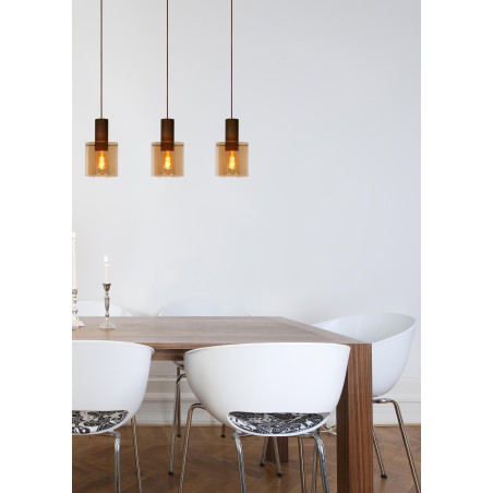 Lucide TOLEDO - Suspension - Ø 20 cm - 3xE27 - Ambre