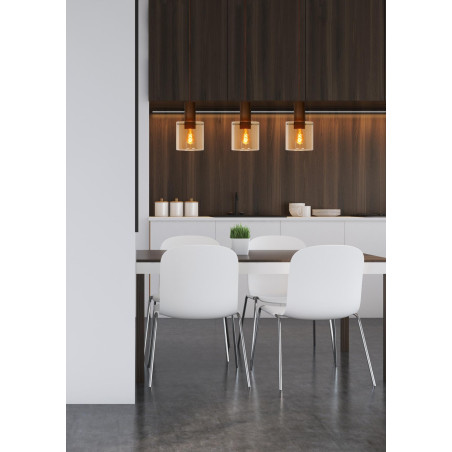Lucide TOLEDO - Suspension - Ø 20 cm - 3xE27 - Ambre