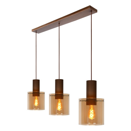 Lucide TOLEDO - Suspension - Ø 20 cm - 3xE27 - Ambre