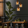 Lucide TOLEDO - Suspension - 3xE27 - Ambre