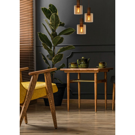 Lucide TOLEDO - Suspension - 3xE27 - Ambre