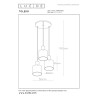 Lucide TOLEDO - Suspension - 3xE27 - Ambre