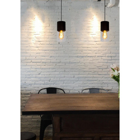 Lucide ZINO - Suspension - Ø 10 cm - 1xE27 - Fumé