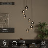 Lucide TAMINO - Suspension - Ø 52 cm - LED Dim. - 7x5,3W 3000K - Noir