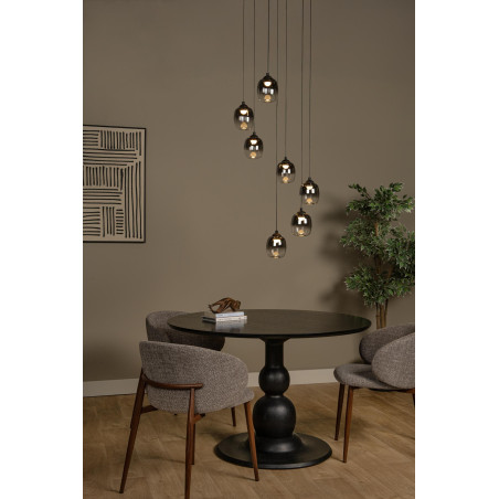 Lucide TAMINO - Suspension - Ø 52 cm - LED Dim. - 7x5,3W 3000K - Noir