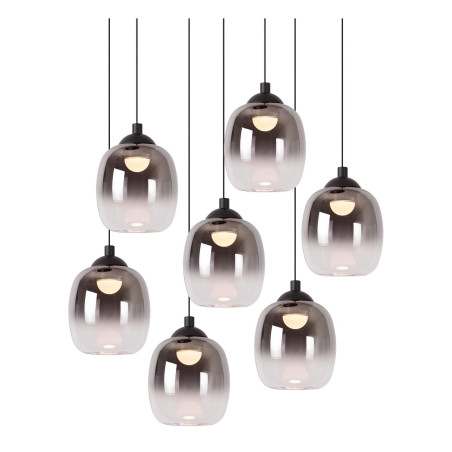 Lucide TAMINO - Suspension - Ø 52 cm - LED Dim. - 7x5,3W 3000K - Noir