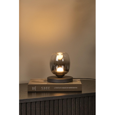 Lucide TAMINO - Lampe de table - Ø 15 cm - LED - 1x6W 3000K - Noir