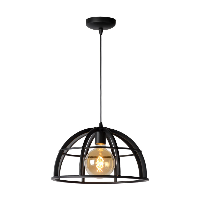 Lucide DIKRA - Suspension - Ø 40 cm - 1xE27 - Noir