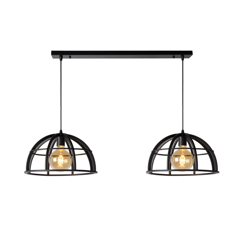 Lucide DIKRA - Suspension - 2xE27 - Noir
