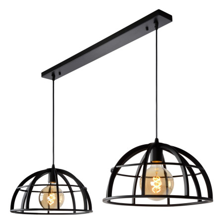 Lucide DIKRA - Suspension - 2xE27 - Noir